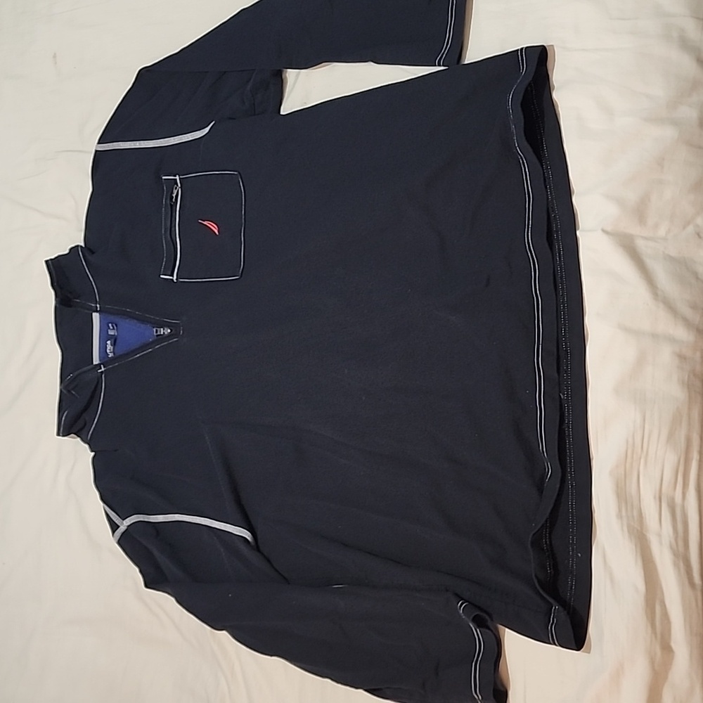 Nautica Mens Long Sleeve Shirt black XXL